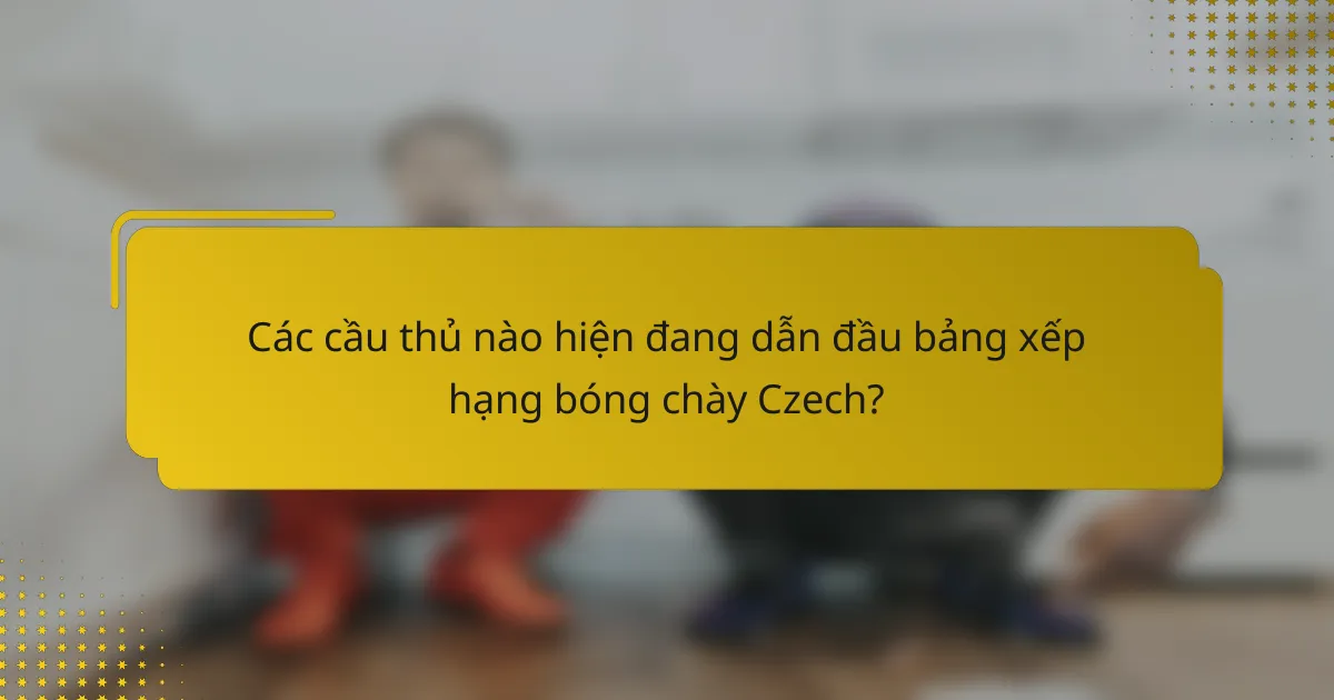 Các cầu thủ nào hiện đang dẫn đầu bảng xếp hạng bóng chày Czech?