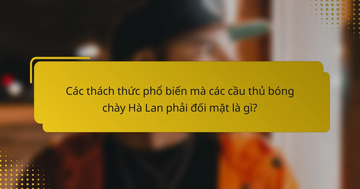 Các thách thức phổ biến mà các cầu thủ bóng chày Hà Lan phải đối mặt là gì?